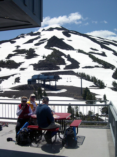 Lunch on the deck. The Lift and Lodge will open July 4th
