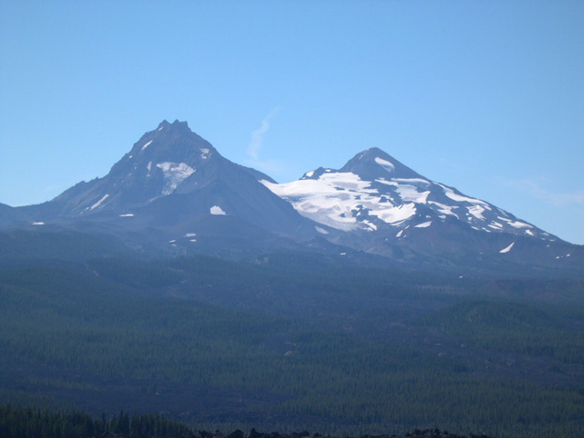 North Sister and Middle Sister, just south of McKenzie Pass