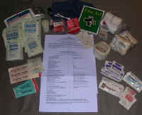 Group first aid items, 16 ounces (plus personal first aid items)