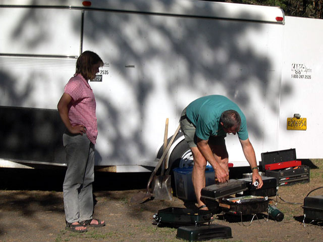 Jen Bock, STEP Biologist and Wayne Bowers, volunteer