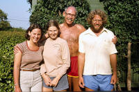 Post marathon with kids in mid 1970s